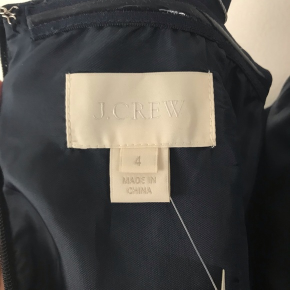 J. CREW Weddings navy blue cotton bridesmaid dress - Picture 6 of 8